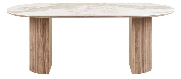 Трапезна маса с плот от имитация на мрамор 100x210 cm Athens – House Nordic
