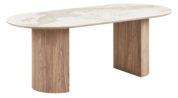 Трапезна маса с плот от имитация на мрамор 100x210 cm Athens – House Nordic