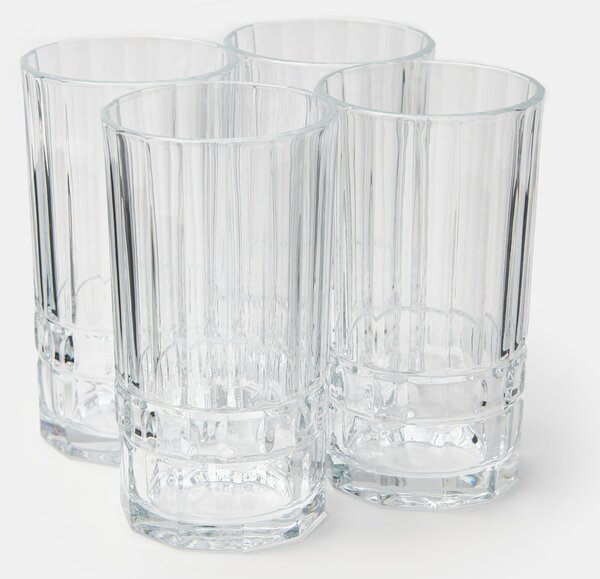 Sinsay - Комплект чаши с релефен мотив 4 pack - clear