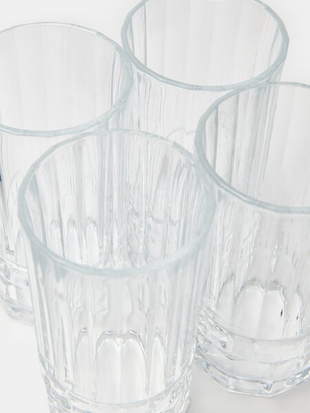 Sinsay - Комплект чаши с релефен мотив 4 pack - clear