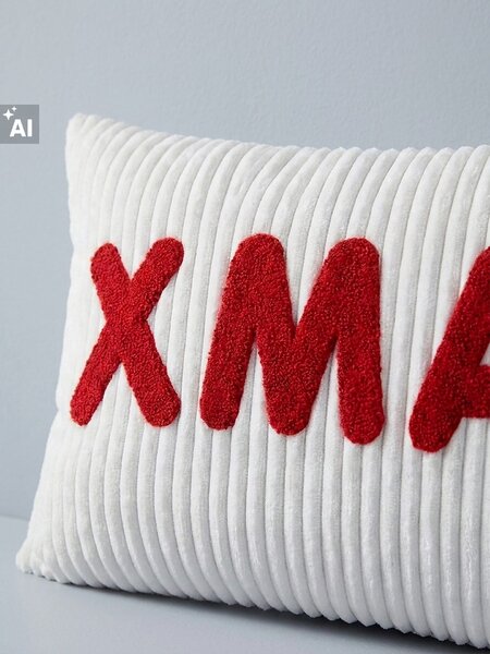 Sinsay - Коледна декоративна възглавница с бродерия XMAS - многоцветен