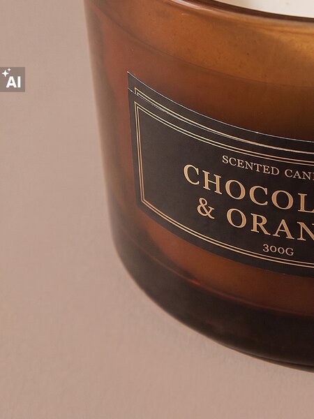 Sinsay - Ароматна свещ с три фитила Chocolate & Orange - кaфяв