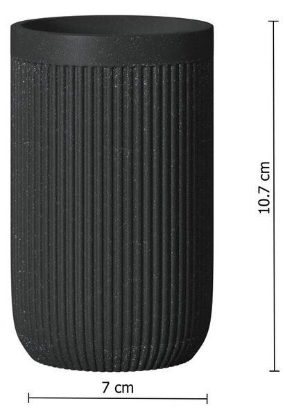 Поставка за четки за зъби 5five Onyx, Шисти - Черен