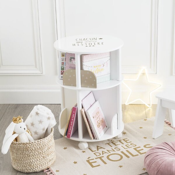 Детски въртящ шкаф за книги atmosphera, MDF - Сив