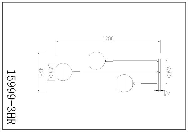 Globo 15999-3HR - Полилей на кабел RAGUSA 3xE27/60W/230V
