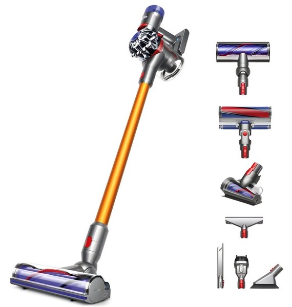 Прахосмукачка Dyson V8 Absolute SV25 EU, вертикална, безжична, 540ml капацитет на контейнера, до 40 минути време на работа, 2 режима на мощност, сива