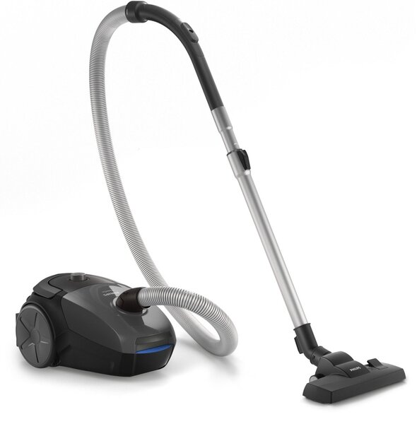 Прахосмукачка Philips PowerGo FC8244/09, с торба, 750 W, 3 л, филтър против алергии, сива