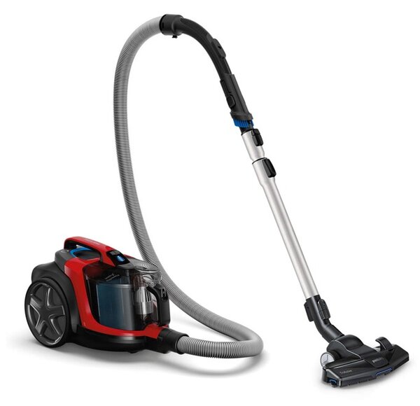 Прахосмукачка Philips PowerPro Expert FC9729/09, без торба, 650 W, 2 л. капацитет на контейнера, енергиен клас A, червена/черна