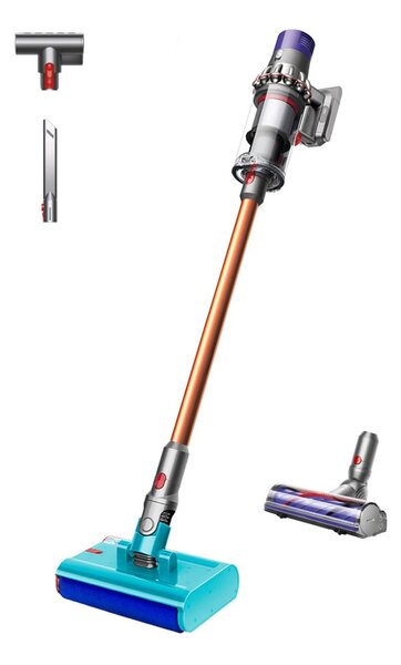 Прахосмукачка Dyson Cyclone V10 Submarine, вертикална/ръчна, безжична, 0.76л. капацитет на контейнера, до 60 минути време на работа, 3 режима, 14-циклонна технология, сива
