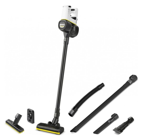 Прахосмукачка Karcher VC 4 Cordless myHome Car, вертикална, безжична, 650ml капацитет на контейнера, до 30 минути време на работа, 3-степенна филтрация, черна