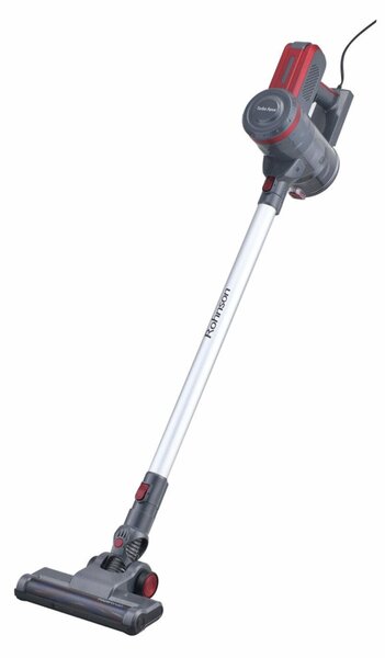 Прахосмукачка Rohnson Turbo Force R-1229, ръчна, вертикална, без торба, 800W, 1 л. капацитет на контейнера, HEPA филтър, LED осветление, сива