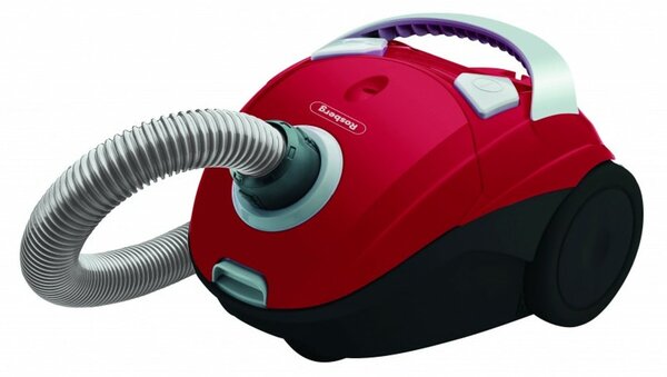 Прахосмукачка Rosberg R51001J red, с торба, 700W, 1.5 литра капацитет на торбата, 5 степенна филтрираща система, червен