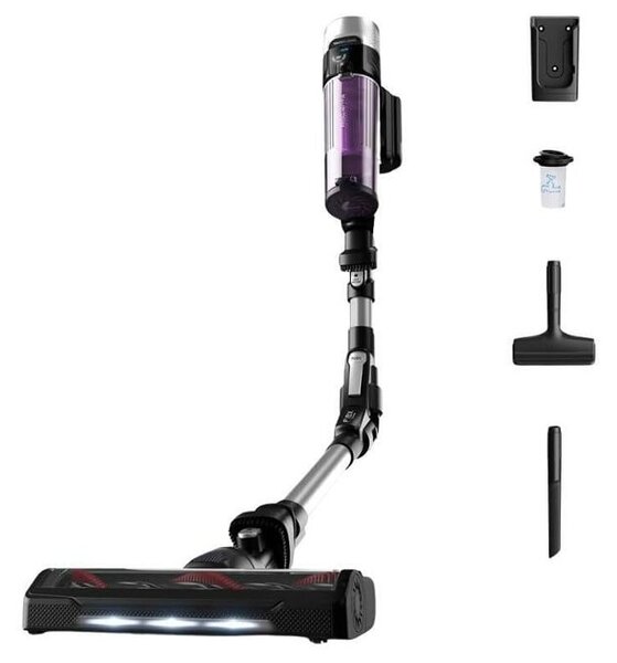 Прахосмукачка Rowenta X-Force Flex 9.60 Allergy RH2037WO, вертикална, безжична, 200W, 400 ml капацитет на контейнера, до 45 минути време на работа, 3 скорости, сива