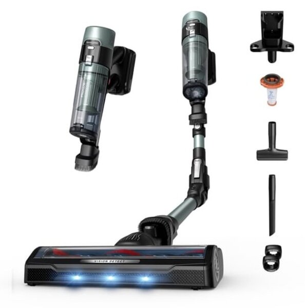 Прахосмукачка Rowenta X-FORCE FLEX 10.80 RH7A32E0, вертикална/ръчна, безжична, до 60 минути време на работа, дунапренен филтър, 3 режима, сива