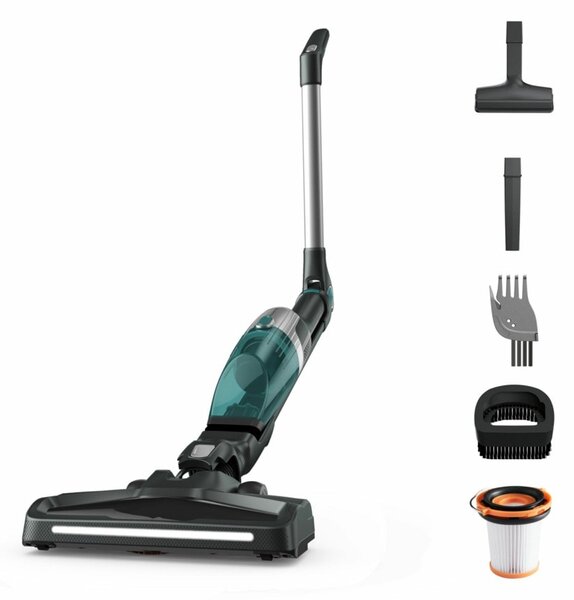 Прахосмукачка Rowenta X-TREM COMPACT 2-В-1 RH1239WO, безжична, 0.4 l вместимост на контейнера, до 40 минути работа, накрайник за тесни пространства, черна