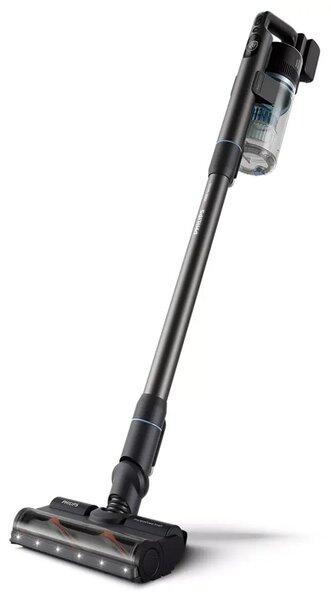 Прахосмукачка Philips XC7053/01, вертикална/ръчна, безжична, 600ml капацитет на контейнера, време на работа до 80 минути, филтър от пяна, черна