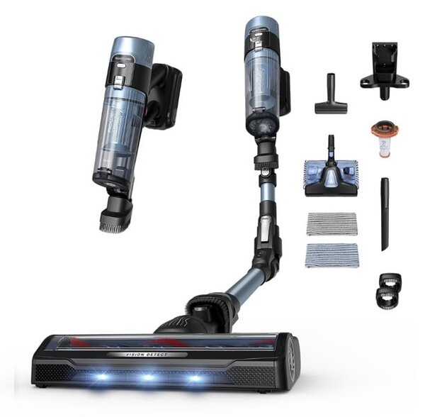 Прахосмукачка Rowenta X-FORCE FLEX 10.80, вертикална, безжична, 0.6 л. капацитет на контейнера, дунапренен филтър, 3 режима, черна