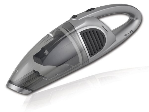 Мини прахосмукачка Rohnson R-1111, ръчна, безжична, 45W, до 0.5 l капацитет на резервоара, 20 мин. време за работа с едно зареждане, индикатор за зареждане на батерията, сива