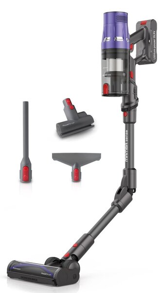 Прахосмукачка Rohnson Mamba Sense M14, вертикална/ръчна, безжична, 515W, до 80 минути време на работа, HEPA 13 филтър, 3 скорости, циклонна технология, черна