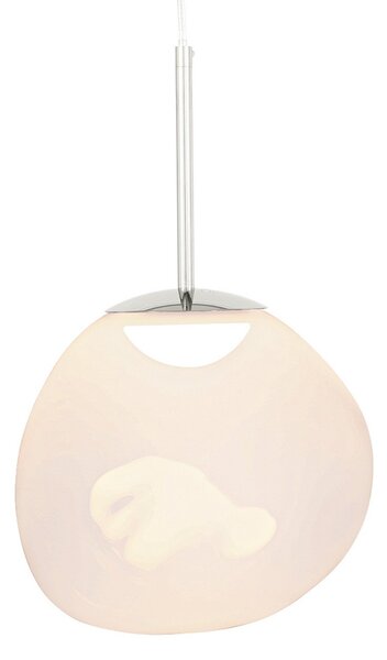 Tom Dixon Dixon, LED висяща лампа Melt, Ø 28 cm, опалово/сребристо, Затъмняване, Бял, Дневна/трапезария, Пластмаса, Дизайн