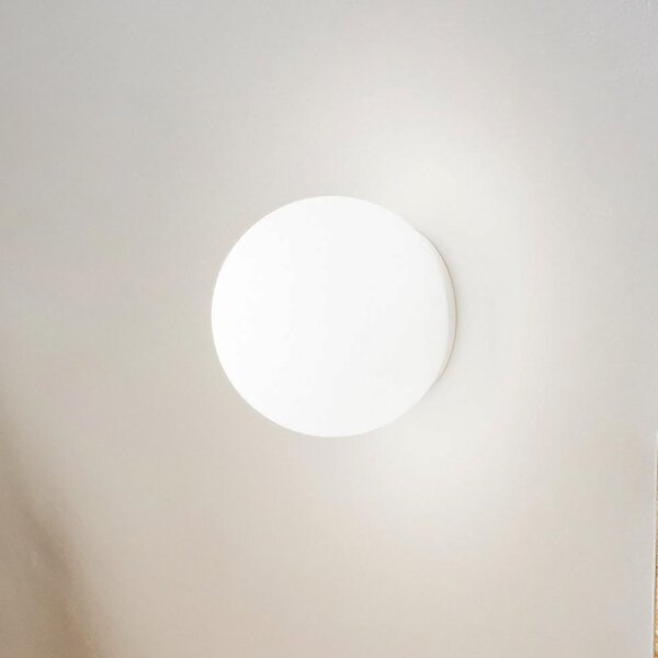 IDEAL LUX Ideal Lux стенна лампа Mapa, Ø 20 cm, E27, бял, стъкло, сферичен, Затъмняване, Бял, Дневна/трапезария, Стъкло, Глобус