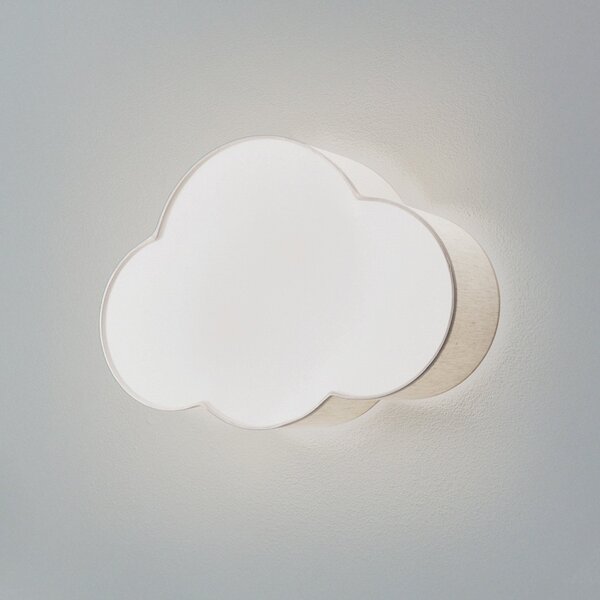 TK Lighting Стена лампа Cloud, бежов, 43 см ширина, текстил, облак, E27, Затъмняване, Бежов, Детска стая, Плат / текстил, Млад живот