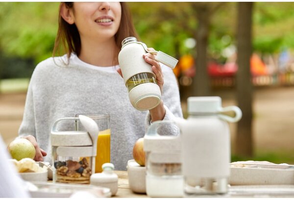 Кремава бутилка за пътуване стъклена бутилка 500 ml To Go Organic – Lékué