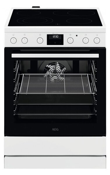 Готварска печка AEG CCB6440CBW, 73л. обем, 4 нагревателни зони, функция AirFry, бяла