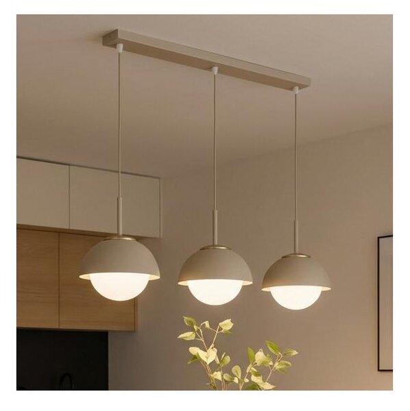 Brilagi - Полилей на кабел COSMO 3xE27/60W/230V бежово/златно