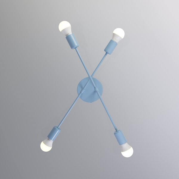 Плафон CAMBRIDGE 4xE27/15W/230V син