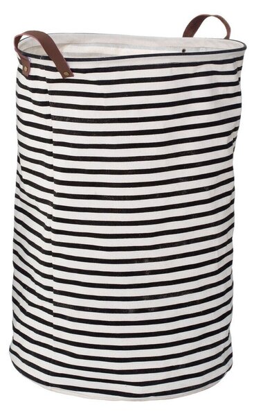 Черно-бял текстилен кош за пране 54 l Stripe – Premier Housewares