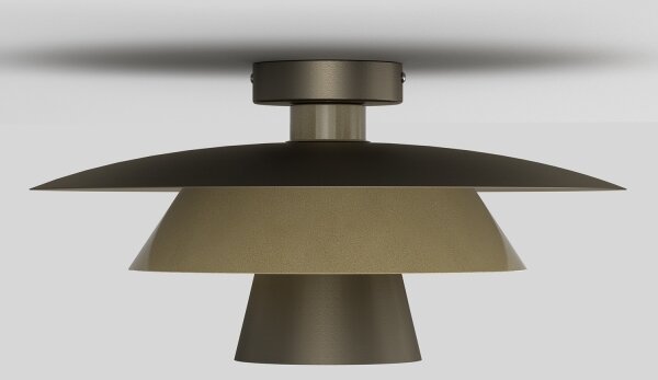 Плафон PLATO 1xE27/15W/230V Ø 32 см бронзов