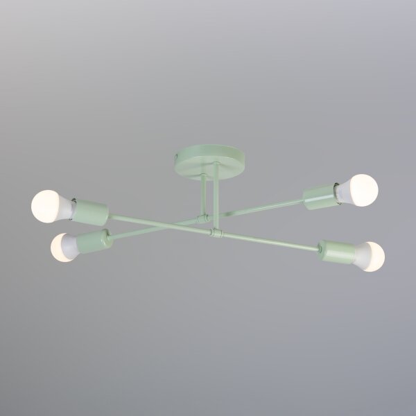 Плафонен полилей CAMBRIDGE 4xE27/15W/230V зелен