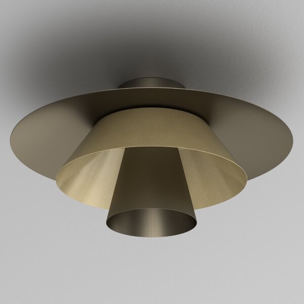 Плафон PLATO 1xE27/15W/230V Ø 32 см бронзов