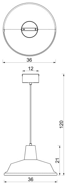 Полилей на кабел CLASS 1xE27/15W/230V, бронзов