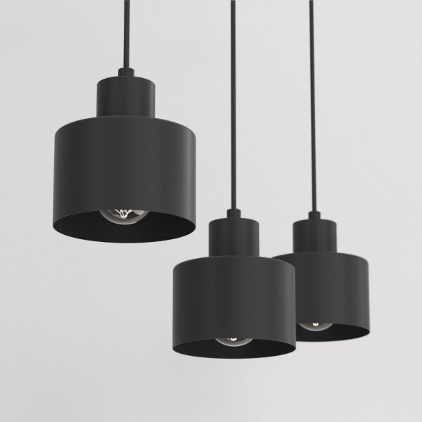 Полилей на кабел PARKLA 3xE27/15W/230V черен