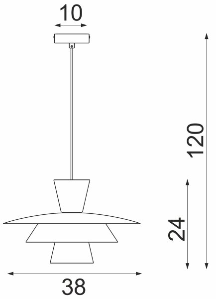 Полилей на кабел PLATO 1xE27/15W/230V бял