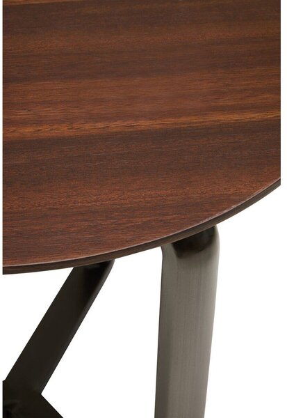 Кафява кръгла масичка за кафе от масивен евкалипт 55x67 cm Imperia – Premier Housewares