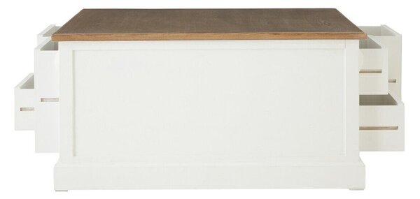 Бяла масичка за кафе от декор на ела 90x90 cm Hardwick – Premier Housewares