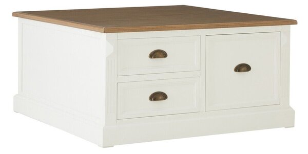 Бяла масичка за кафе от декор на ела 90x90 cm Hardwick – Premier Housewares