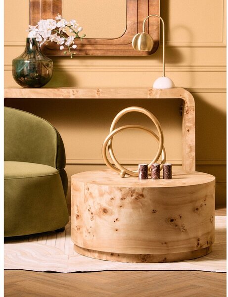 Кръгла масичка за кафе в естествен цвят ø 80 cm Mota – Premier Housewares