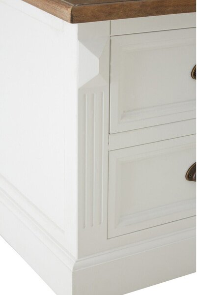 Бяла масичка за кафе от декор на ела 90x90 cm Hardwick – Premier Housewares