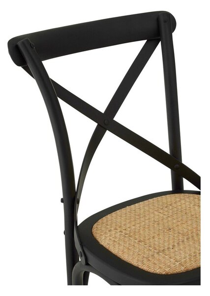 Черен трапезен стол от масивен дъб Lyon – Premier Housewares