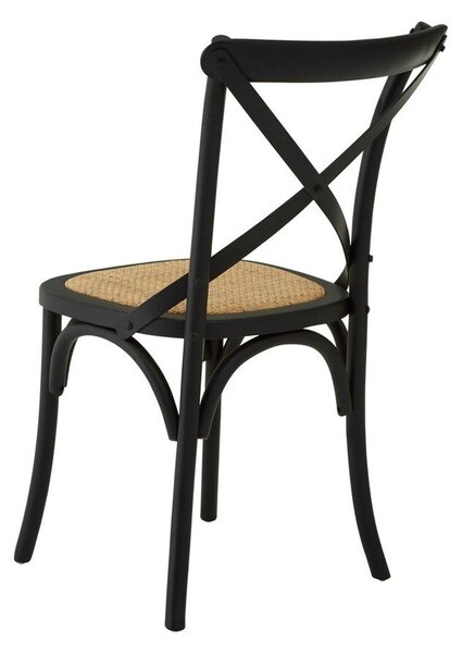 Черен трапезен стол от масивен дъб Lyon – Premier Housewares