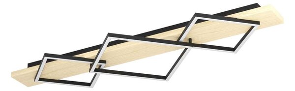 Eglo 901931 - LED таванно осветително тяло BOYA 2xLED/13W/230V + LED/16W черно/бежово