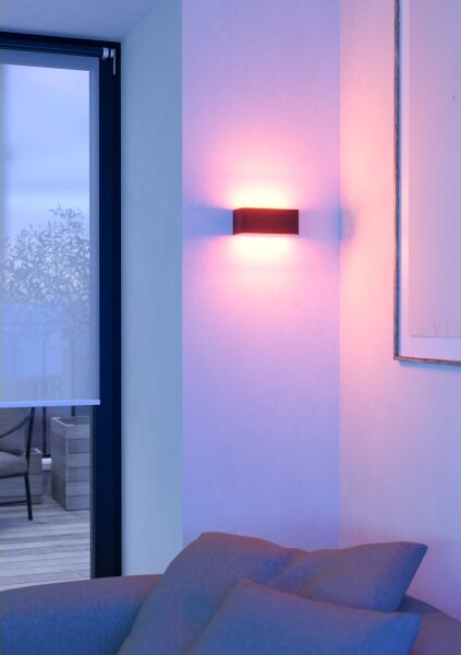 Eglo 901956 - LED RGBW димируемо външно стенно осветително тяло SANIA-Z LED/10W/230V IP55 черно