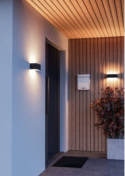 Eglo 901956 - LED RGBW димируемо външно стенно осветително тяло SANIA-Z LED/10W/230V IP55 черно