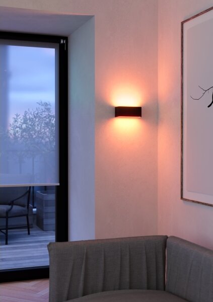 Eglo 901956 - LED RGBW димируемо външно стенно осветително тяло SANIA-Z LED/10W/230V IP55 черно
