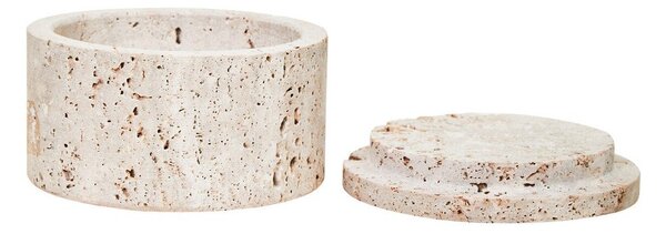 Декоративна каменна кутия за съхранение в естествен цвят ø 14x8 cm Tibor – Premier Housewares
