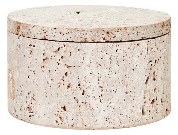 Декоративна каменна кутия за съхранение в естествен цвят ø 14x8 cm Tibor – Premier Housewares